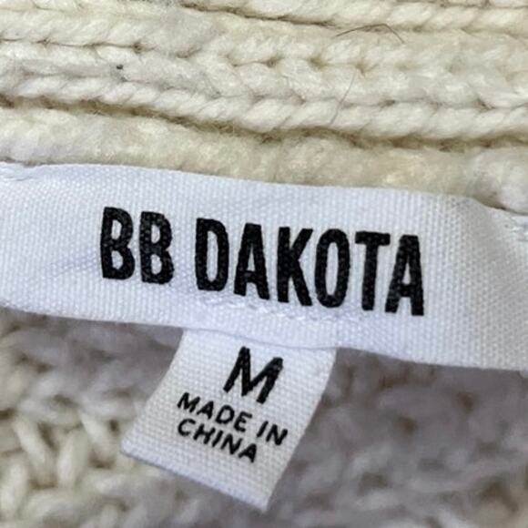 BB Dakota Block & Roll Multicolor Colorblock Chunky Knit Cardigan Sweater Size M - Picture 4 of 5